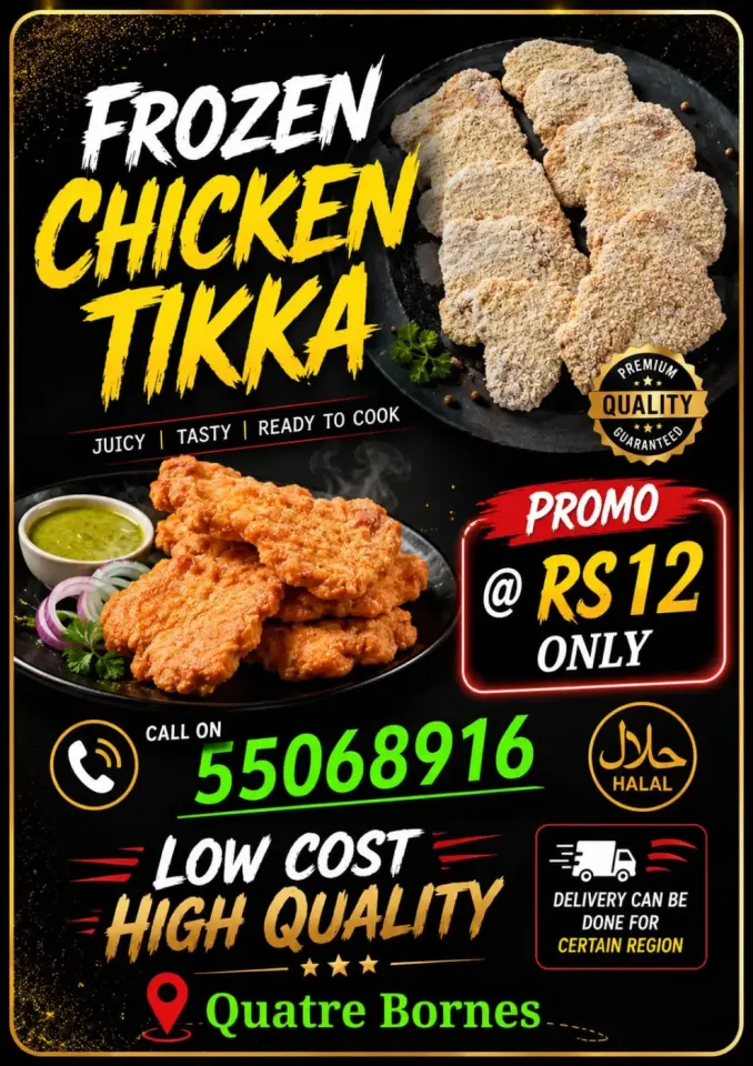 Poulet Tikka Halal Congelé - Promo Rs 12