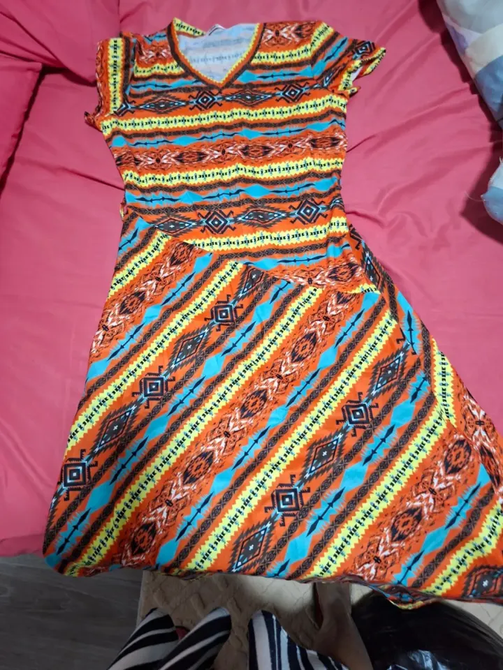Colorful Tribal Print Dress