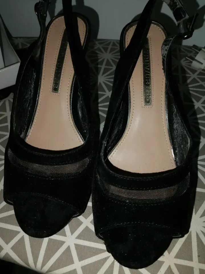 Souliers talon noir TrueWorths pou madam