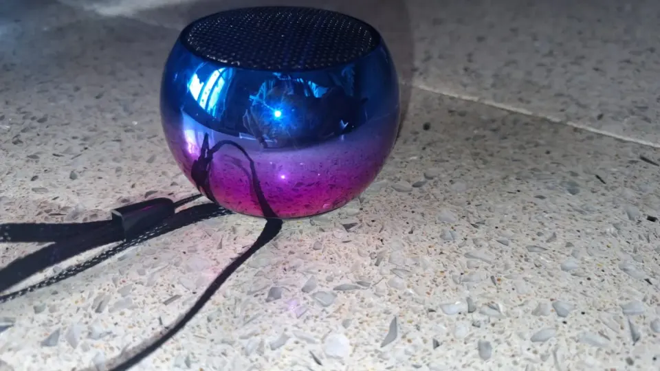 Mini Enceinte Bluetooth Portable - Dégradé Bleu/Rose