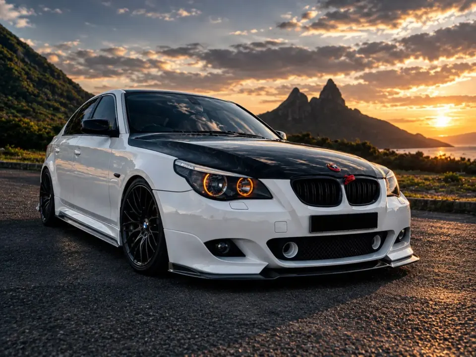 White BMW Sedan E60 525D