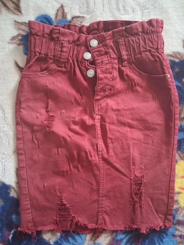 Zip en Denim Rouz Fonse Dechire avek Lasik