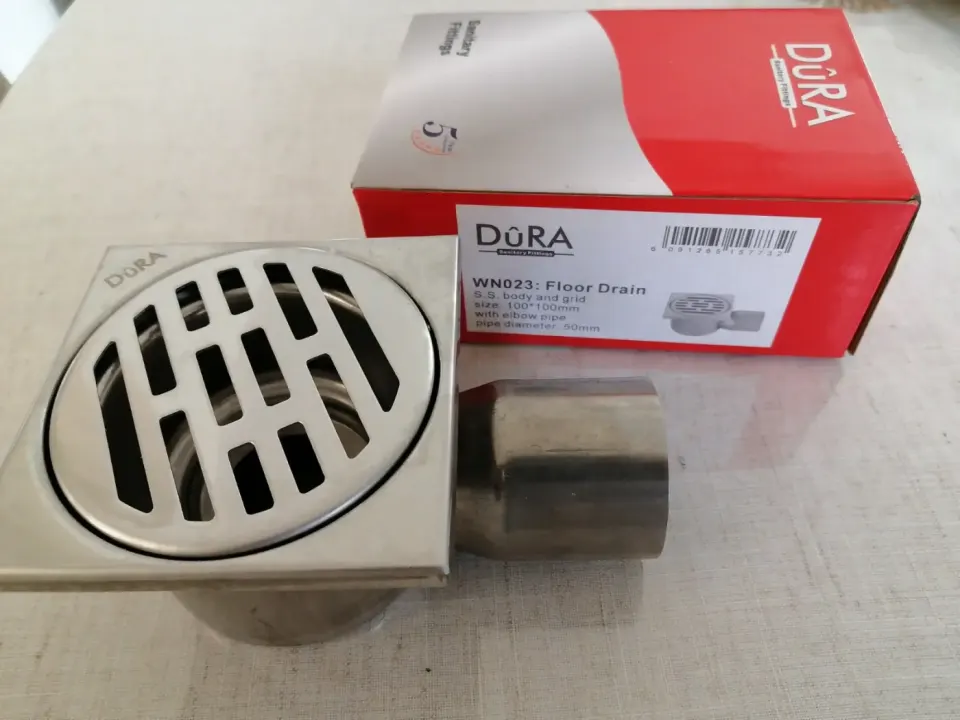 Dura WN023 Drain Sol Nerf Inoxydab 100x100mm