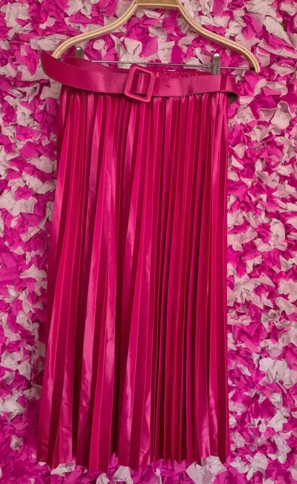 Zip plise fuchsia avek sintir