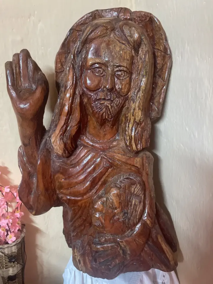 Jesus, mercy in solid wood