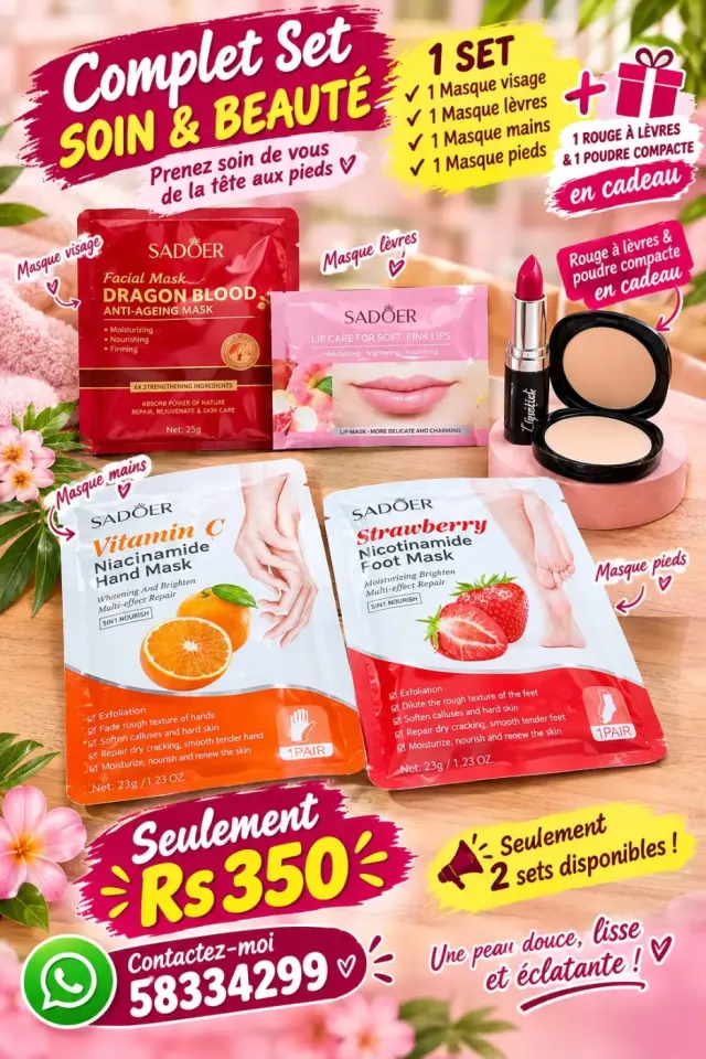Set Konple Swin & Bote SADOER (4 mask + kado)
