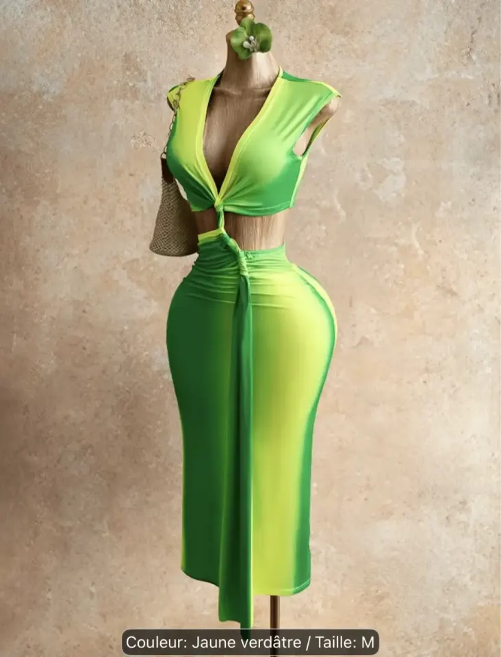 Ansanm crop top ek zip long dekonpoze ver-zon