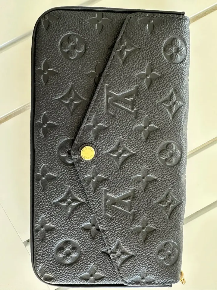 Black Embossed Leather Wallet