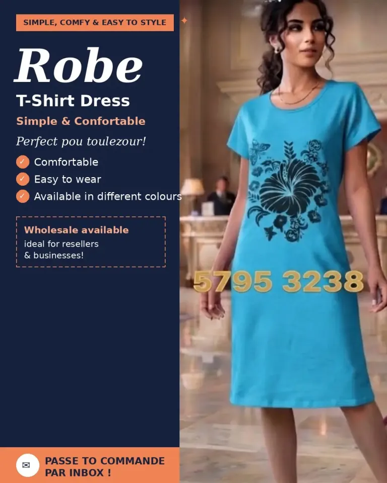 Robe T-Shirt Konfortab - Plizier Kouler