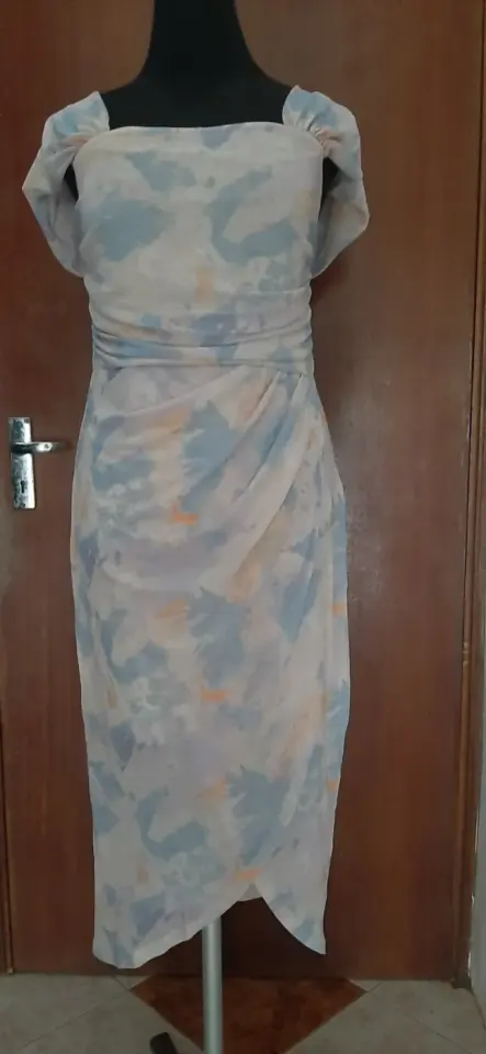 Robe Longue Tie-Dye Bleu pâle et Rose