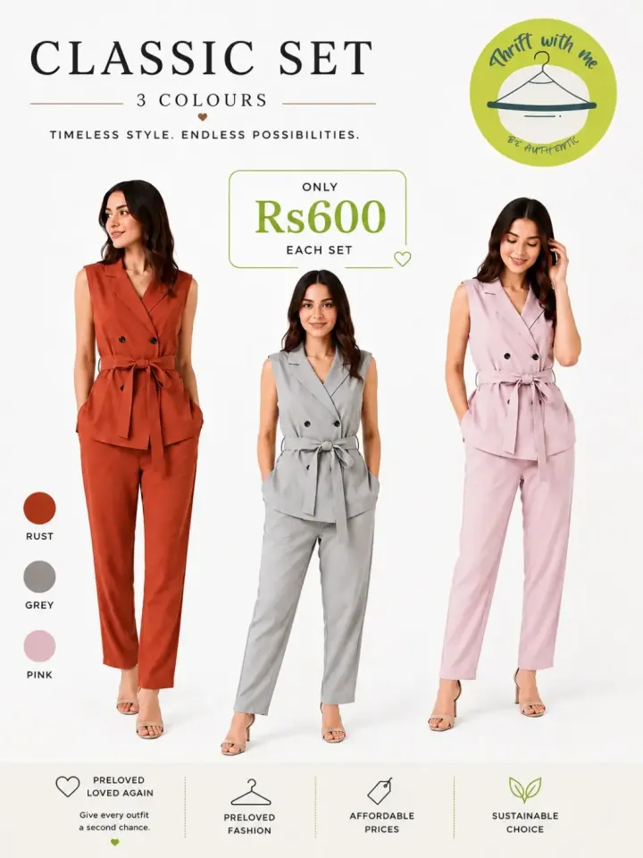 Set Klasik Blazer San Manz & Pantalon