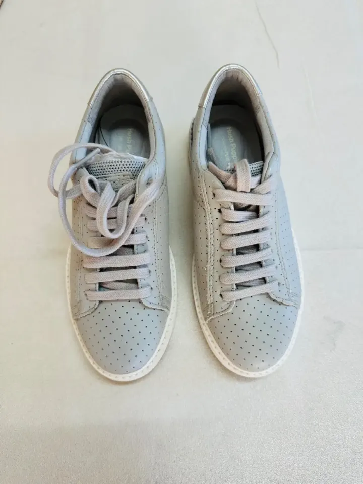Hush Puppies Grey Perforated Sneakers