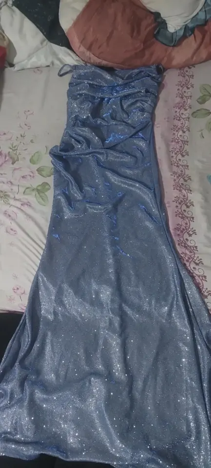 Robe Long Elegant Ble Shimmer