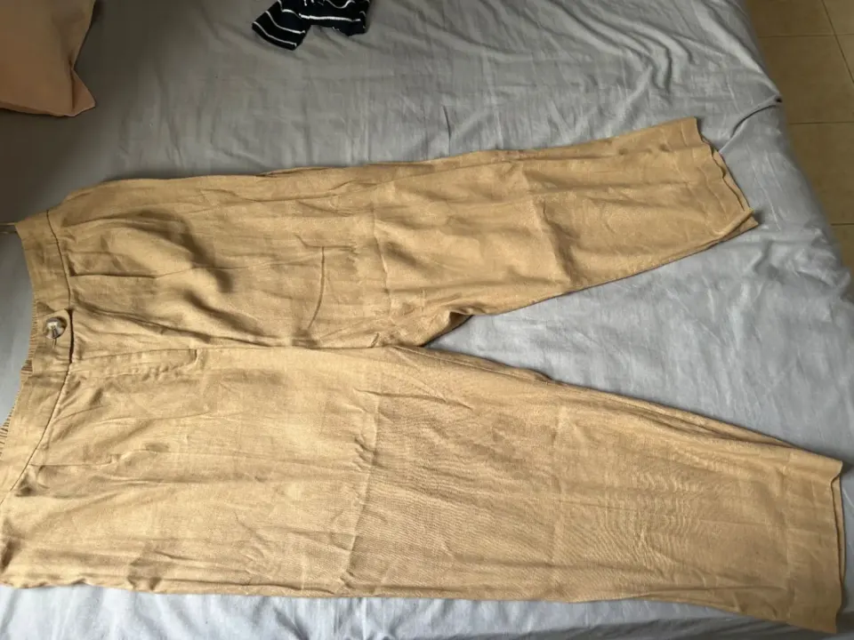 Pantalon Décontracté Marron Clair