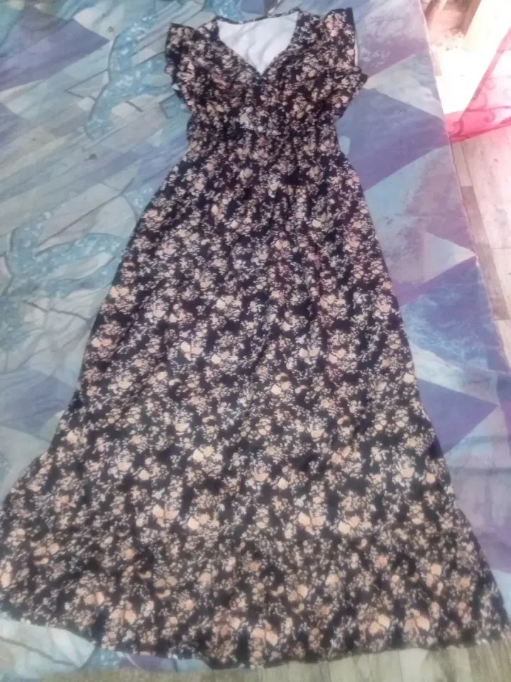 Longue Robe en Mousseline à Fleurs