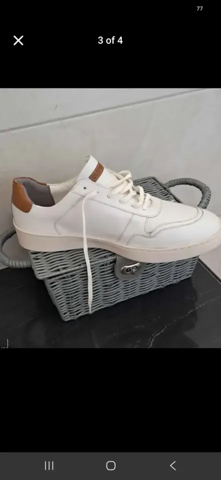 Souliers Blan an Ler avek Detay Talon Kouler Tan
