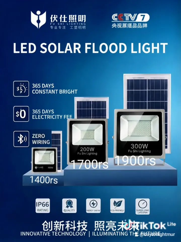 LED Solar Flood Light - Various Wattages