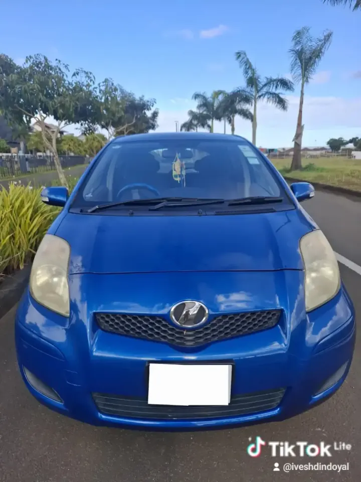 Blue Toyota Vitz