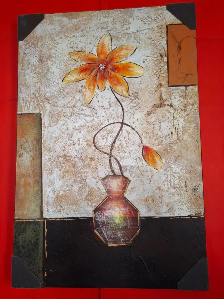 Tableau Mural Floral Texturé sur Toile