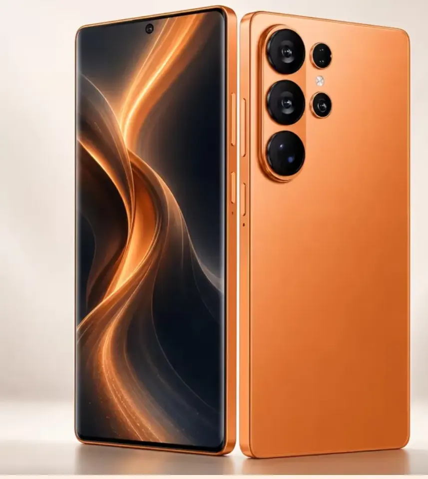 Smartphone Orange avec Triple Appareil Photo