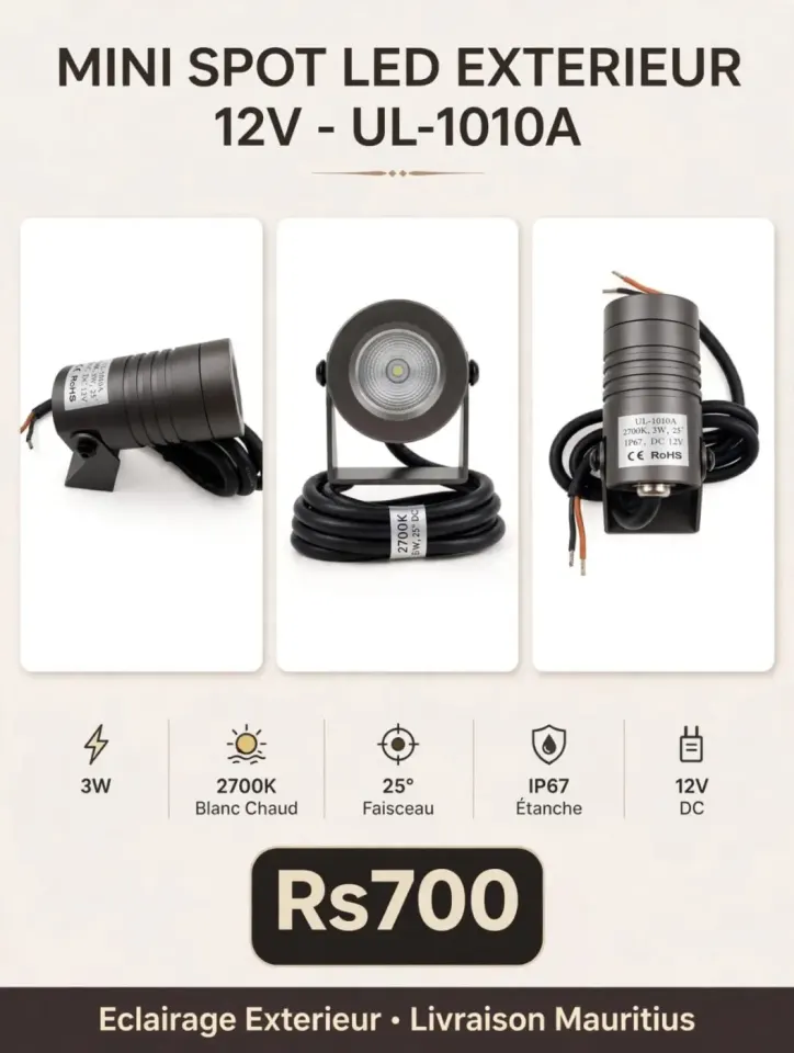 Mini Spot LED Extérieur 12V - UL-1010A
