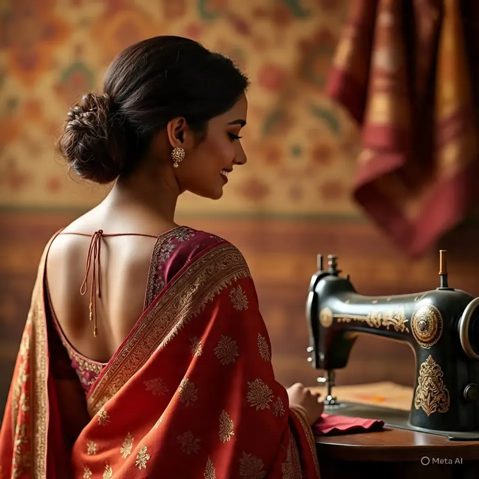 Confection, redimensionnement, retouches de choli, drapage de sari