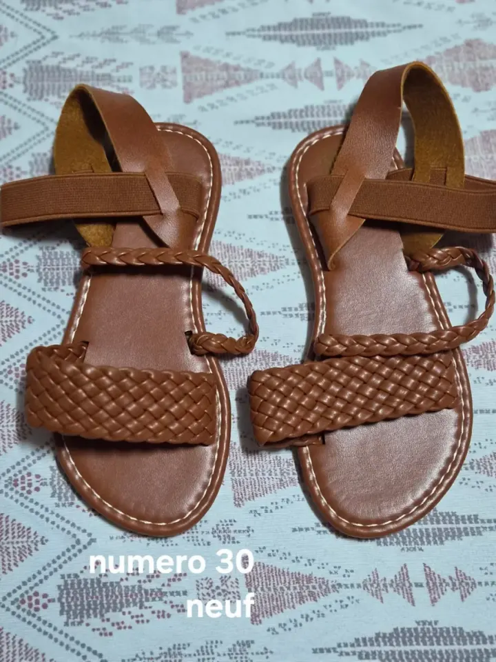 Sandales Maron Tresse Nef - Tay 30
