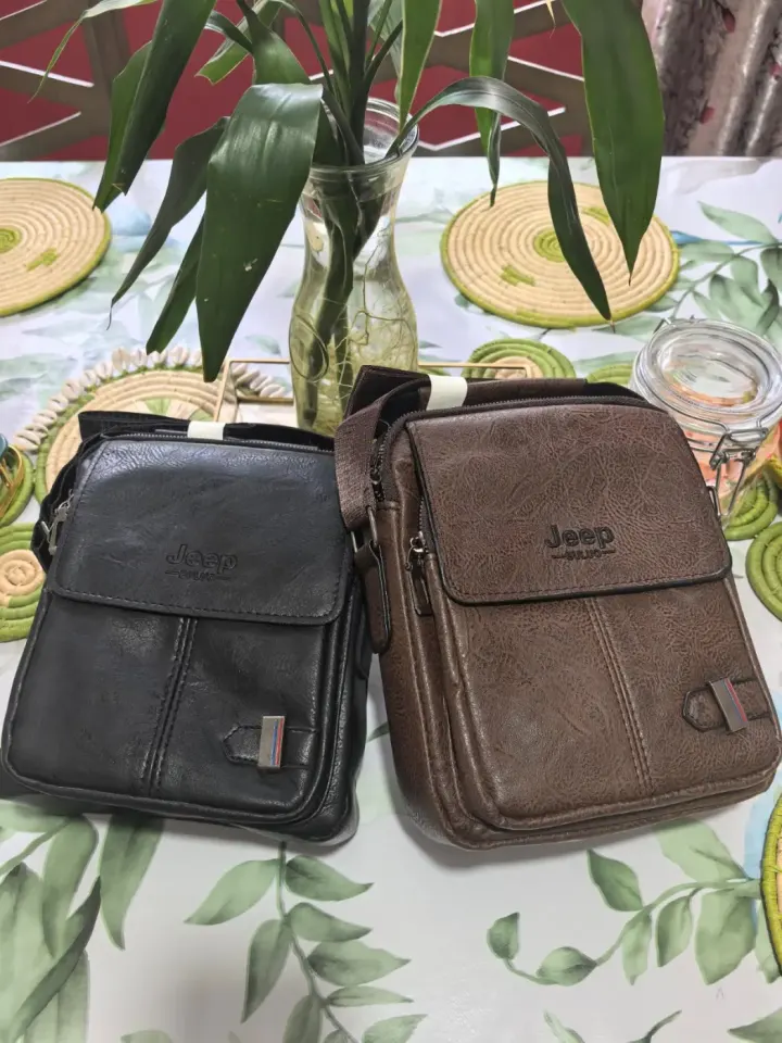 Sac Bandoulière Homme Jeep - Noir & Marron