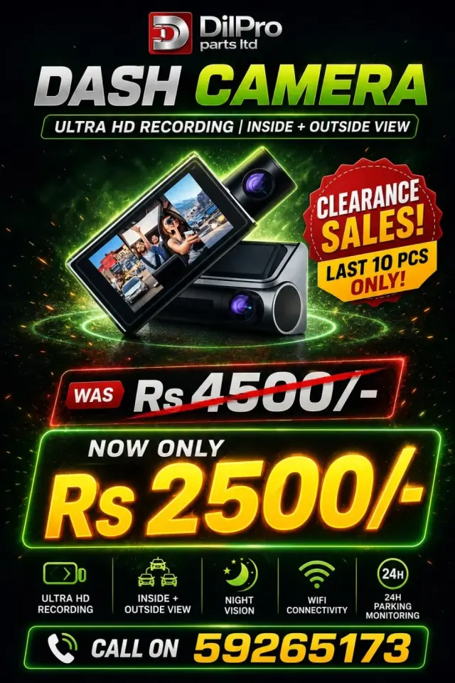 DilPro Ultra HD Dash Camera - Inside + Outside View