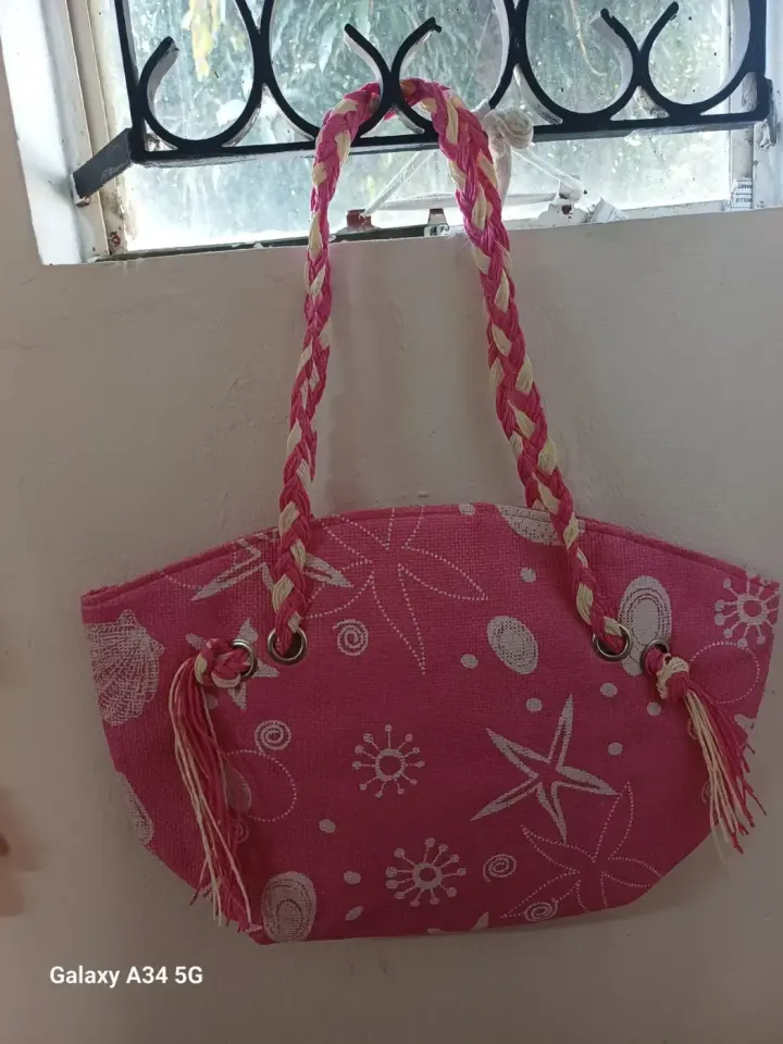 Sac de Plage Rose avec Motif Étoile de Mer