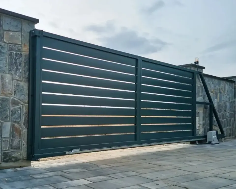 Modern Sliding Gate with Automatic Opener
