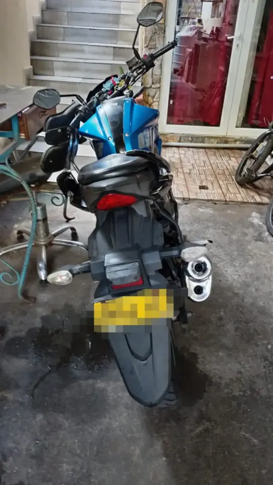 Blue Motorbike