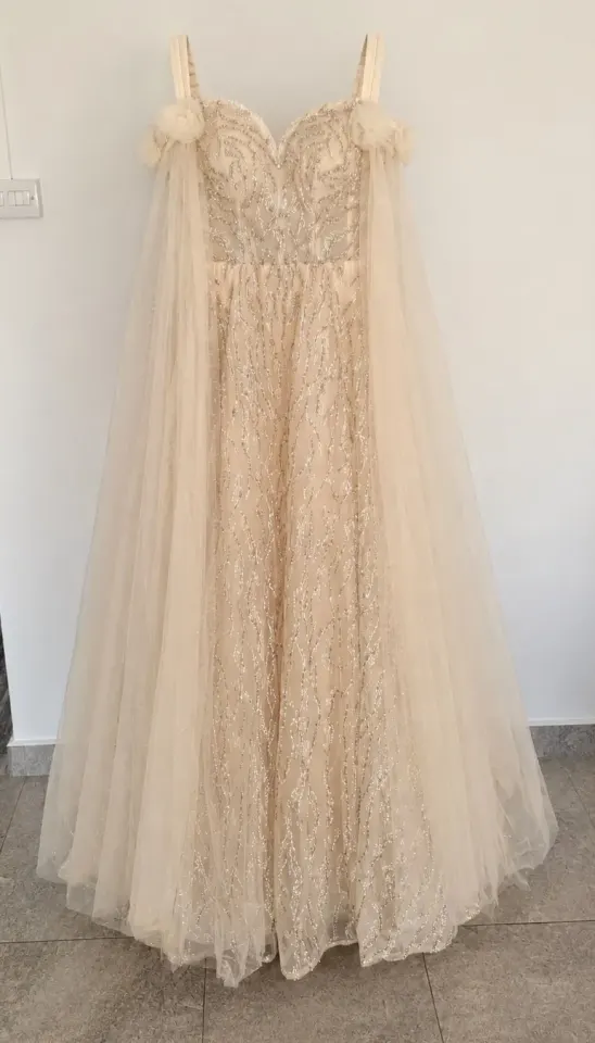 Champagne/ Soft Ivory Gown