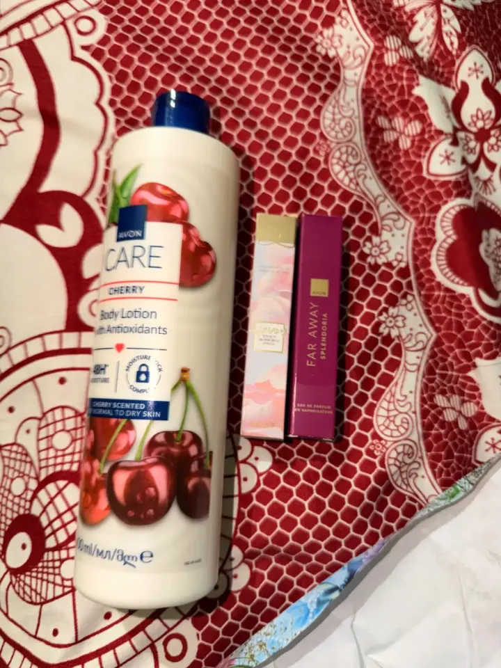 Avon Care Cherry Body Lotion & Far Away Perfume