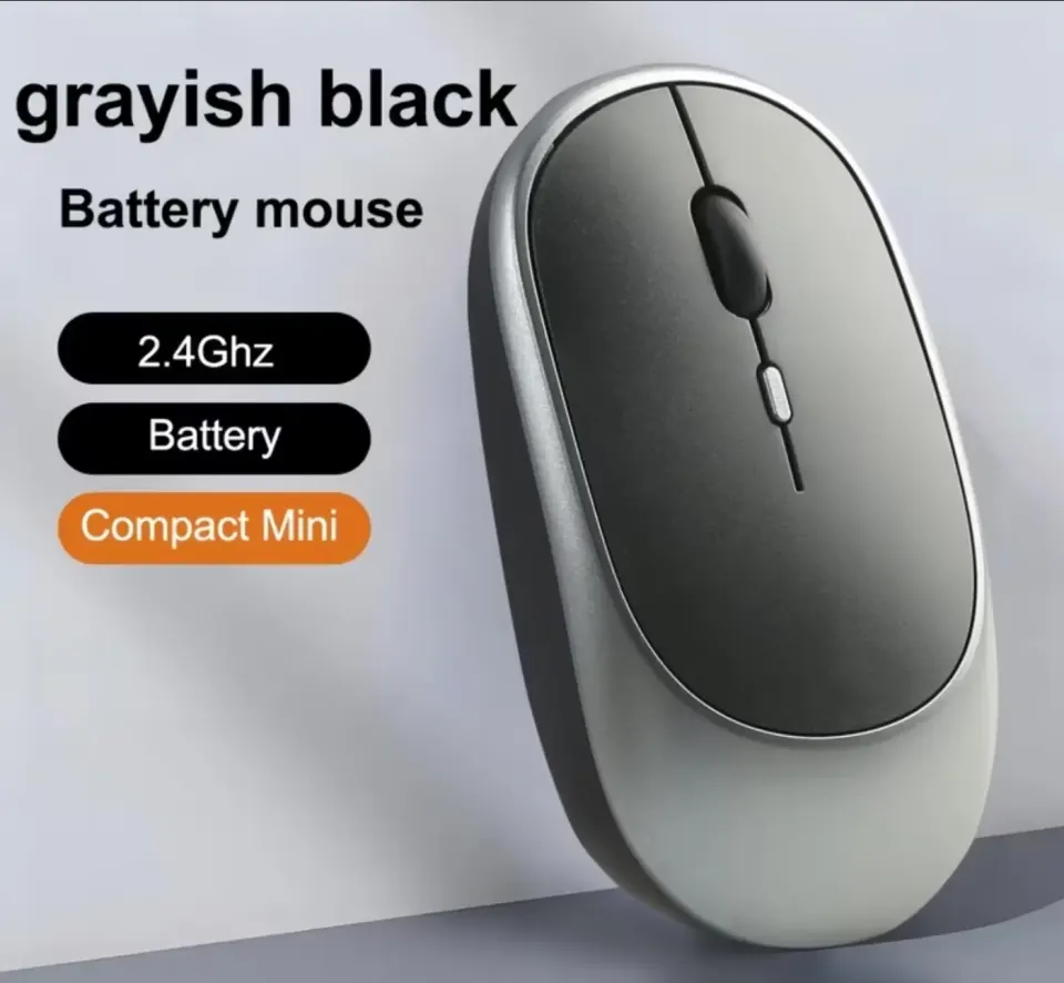 Souris San Fil Lor Bateri 2.4Ghz Gri Nwar