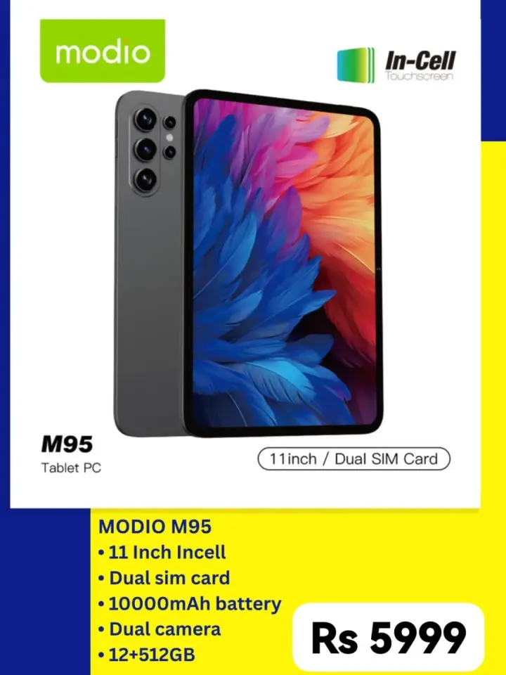 Modio M95 11-inch Tablet PC with Dual SIM