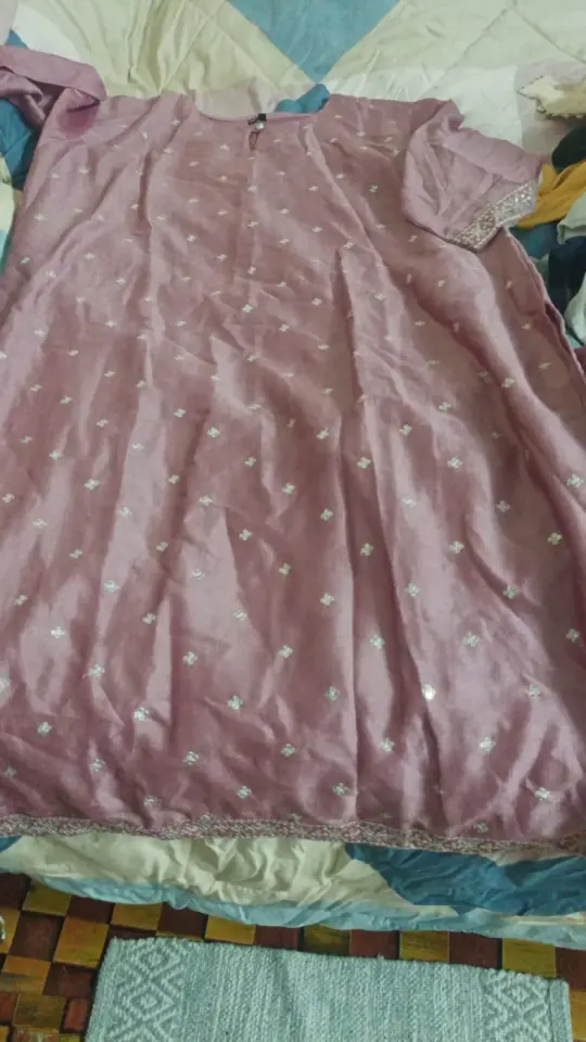 Pink Embroidered Kurti Dress
