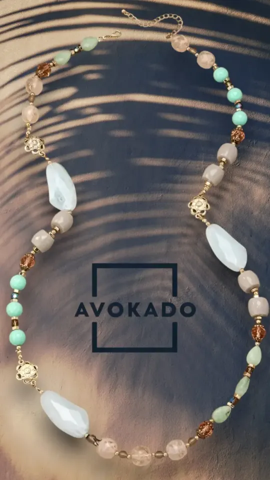 Elegant Beaded Necklace with Gold Accents