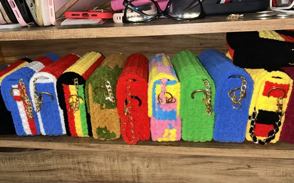Handmade Crocheted Phone Pouches / Small Bags