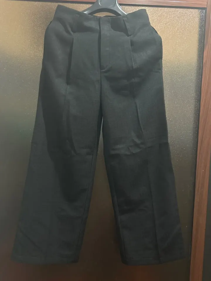 Dark Grey Pleated Trousers