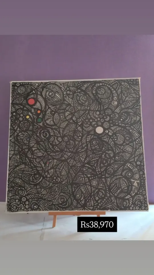 Peinture d'art abstrait Doodle