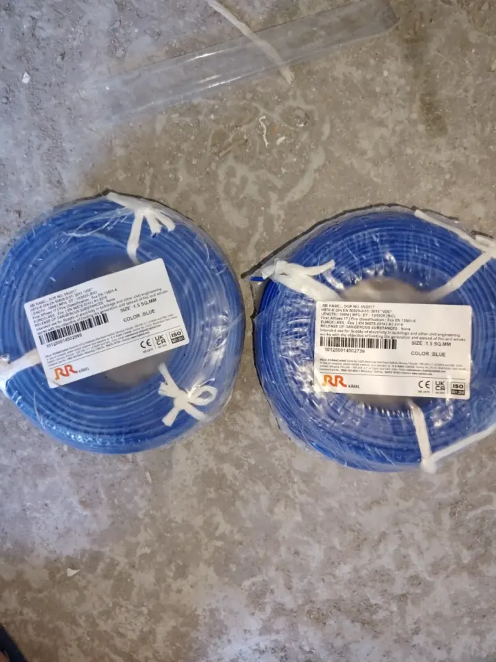 RR Cables 1.5 SQ.MM Blue Electrical Wire single core
