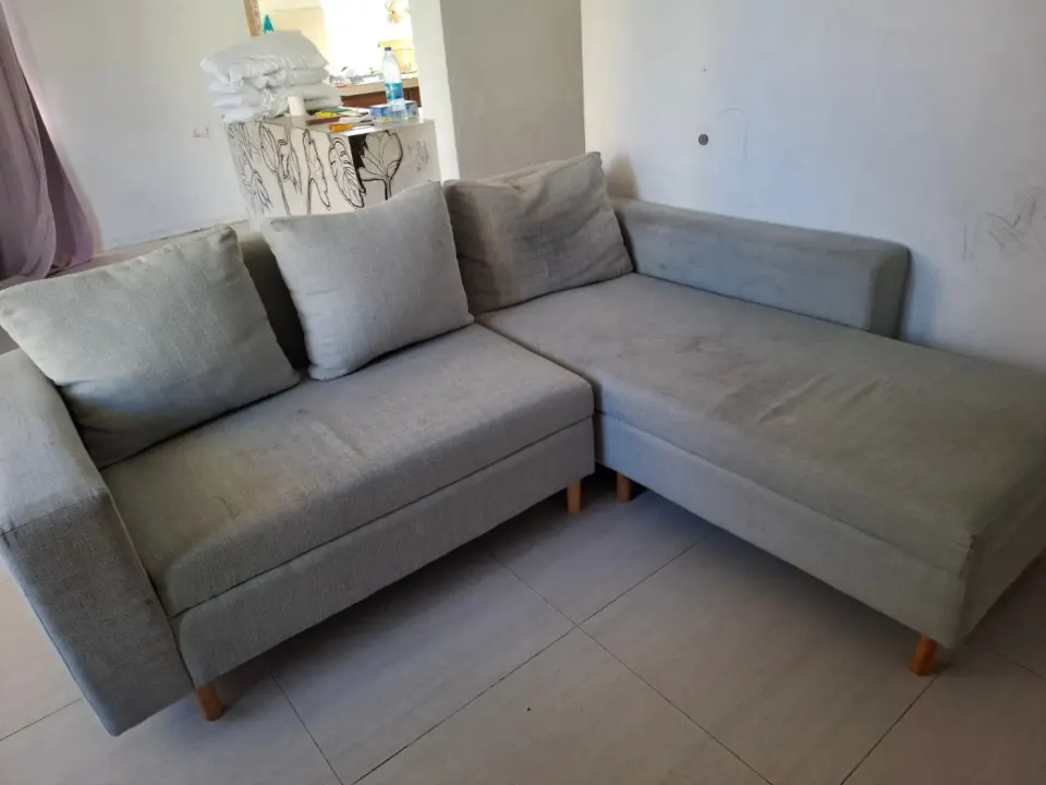 Grey Corner Sofa with Chaise Longue