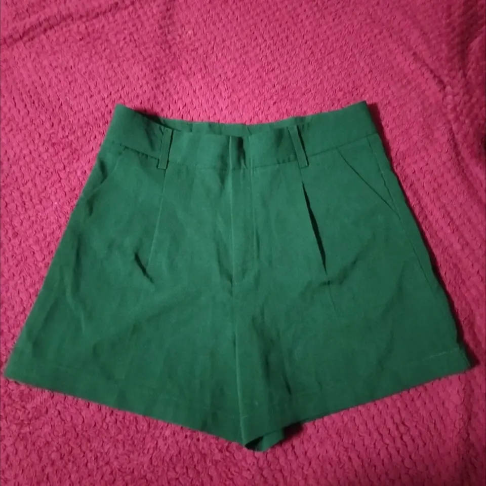 Short Taille Haute Vert pour Femme