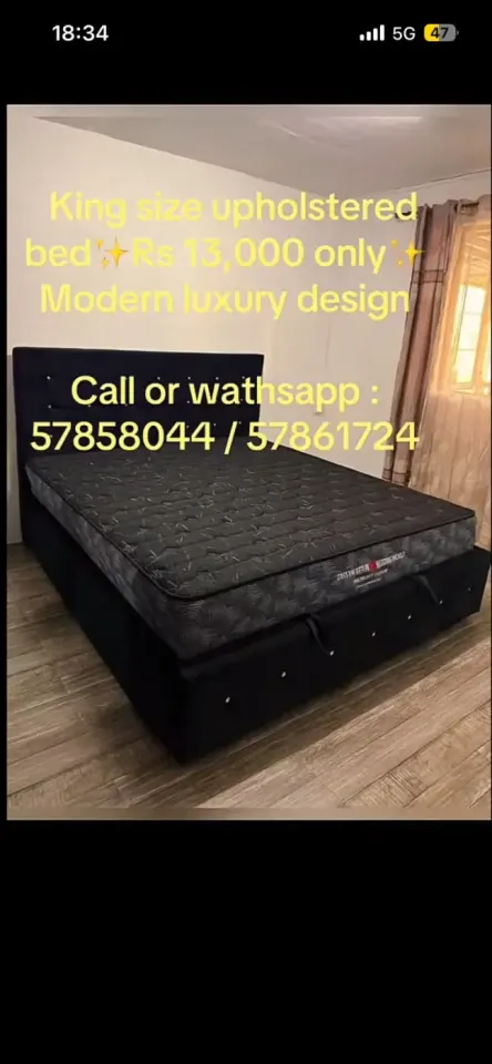 Li King Size Kapitonne avek Matla