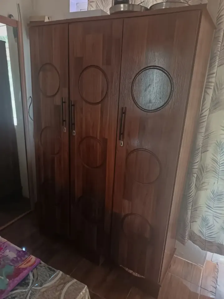 Wooden Wardrobe with Circular Design