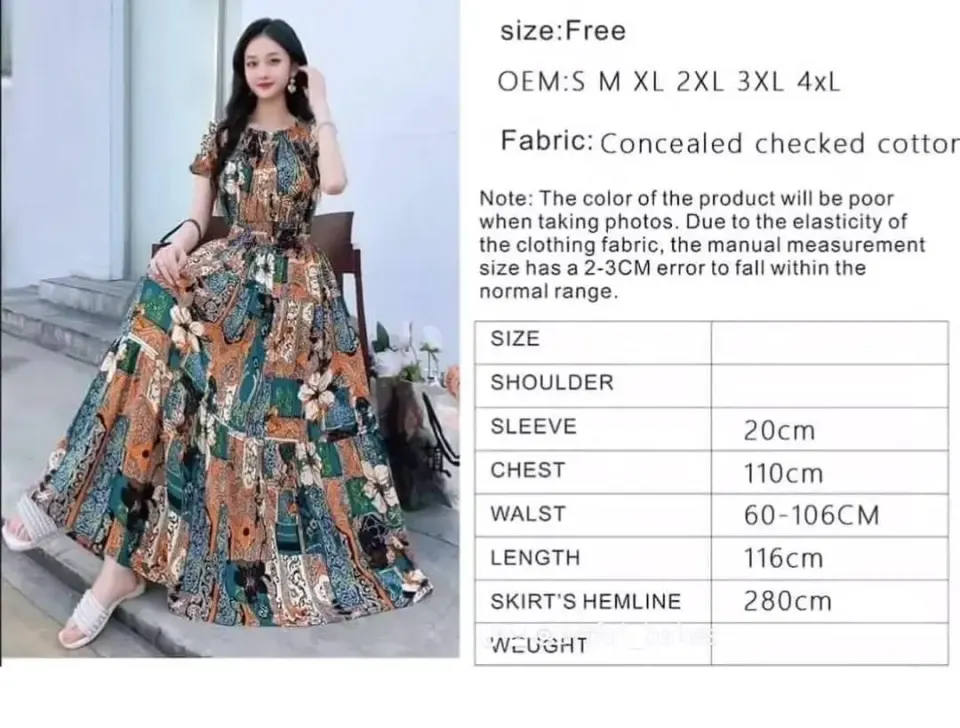 Robe longue florale bohème - Taille unique