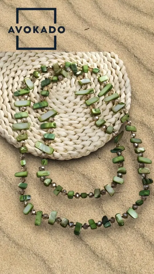 Shell & Crystal Bead Necklace