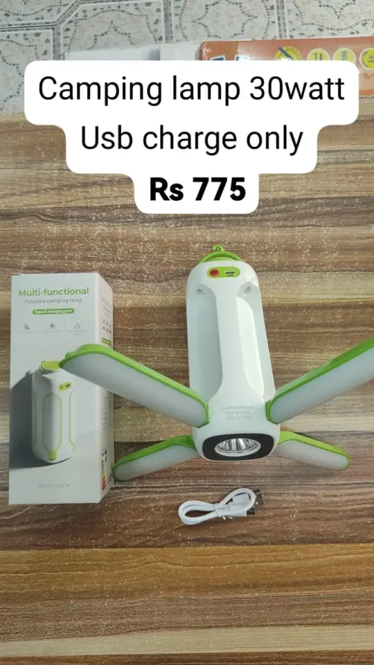 Lalanp kanping 30W multifonksionel rechargable USB