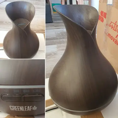 Diffuseur d'Huiles Essentielles et Humidificateur GreenLeaf en Forme de Vase